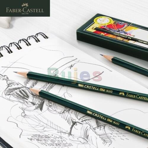 Faber-Castell 9000 Sketching Pencils 12pcs/box Faber Castell Art Graphite Pencils for Writing Shading Sketch Black Lead Design