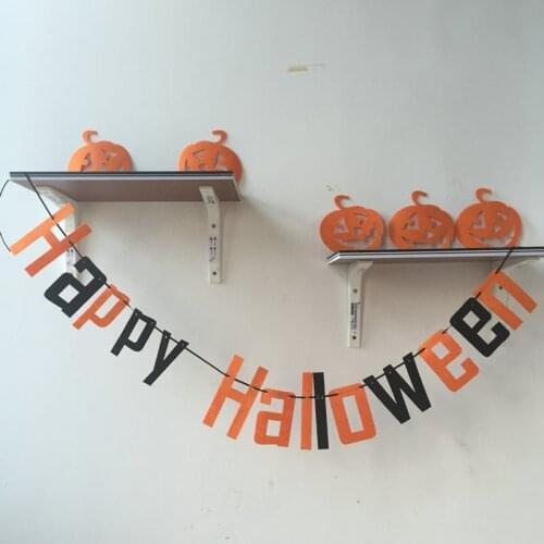 English Letter Halloween Banner Pennant Pumpkin Skeleton Garland Family Dinner Trick or Treat Party Flags Bunting Decoration