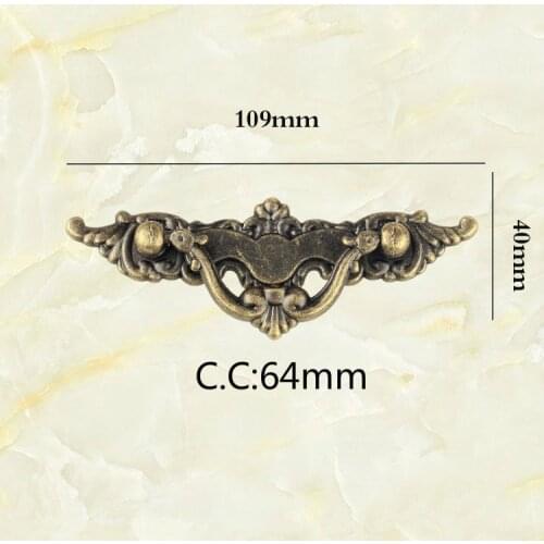 JD 3pcs 64mm Spray European Antique Handle Cabinet Door Handle Drawer Wardrobe Door Hardware Handle Strip