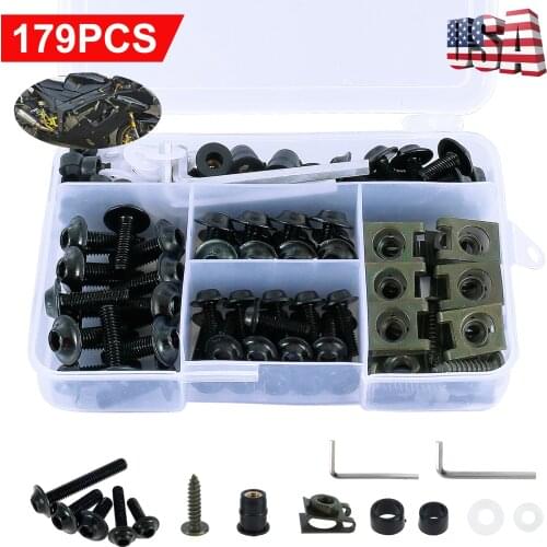 Universal Motorcycle Fairing Screws Fastener Clips Body Spring Bolts Kit For Kawasaki Ninja ZX6R 7R ZX9R ZX12R ZX14