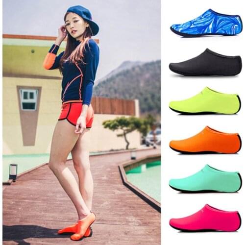 Men Women Aqua Skin Shoes Beach Water Socks Yoga Exercise Pool Swim Slip On Surfing Shoes SEC88