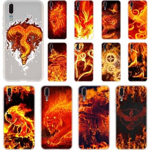 Flame art Phone Case For Huawei P40 P9 P10 P20 P30 Lite Cases Pro P Smart 2019 Cover Soft Cover