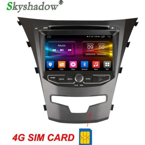 C500 4G SIM LTE Android 6.0 8 Core 2GB RAM Car DVD player RDS Radio GPS map Wifi Bluetooth For Ssangyong actyon 2014 korando