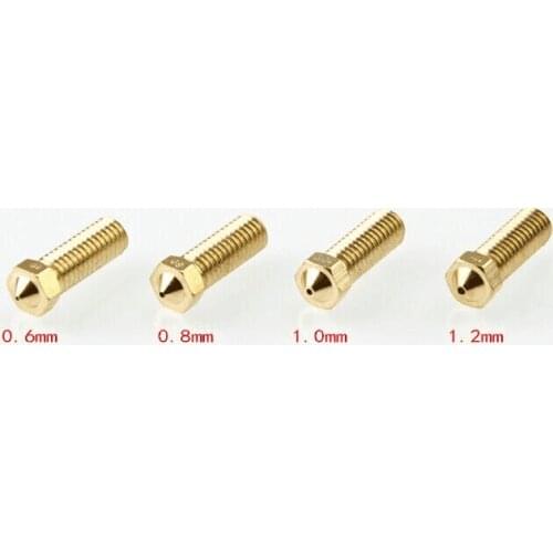 Full Metal Brass E3D nozzle large flow large diameter extended Nozzles copper mouth Hot saleFree shipping