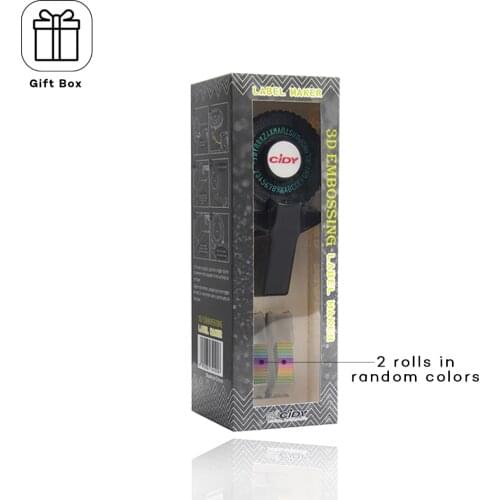 Black Cidy C101 Manual Label Makers for 9mm 3D Embossing Plastic Label Tapes Mini Handhold Typewriter Replacement of Motex E101