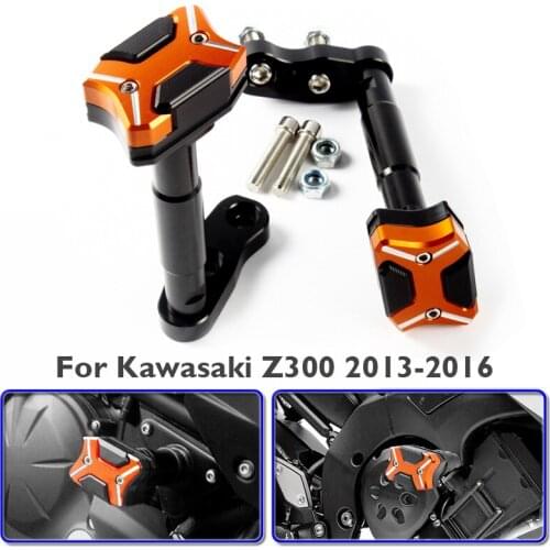Motorcycle Frame Sliders Protector Left & Right Anti-crash Guards Protection Pads for Kawasaki Z300 2013 2014 2015 2016