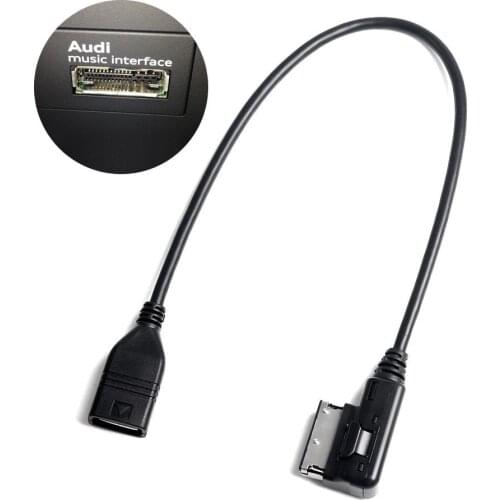 USB AUX Cable Music MDI MMI AMI To USB Female Interface Audio AUX Adapter Data Wire For AUDI A3 A4 A5 A6 Q5 For VW MK5