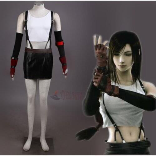 Athemis Final Fantasy VII Tifa Lockhart Cosplay Costume Custom Made Women Dress Halloween cosplay