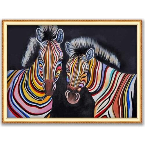 Animal Horse DIY 11CT Cross Stitch Embroidery Kits Needlework Craft Set Printed Canvas Cotton Thread Home Decoration Living Room