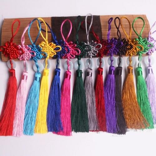 10Pcs Chinese Knots Jade Tassel DIY Jewelry Home textile Curtain Clothing Sewing Accessories Car Key Bag Pendant Craft Tassel