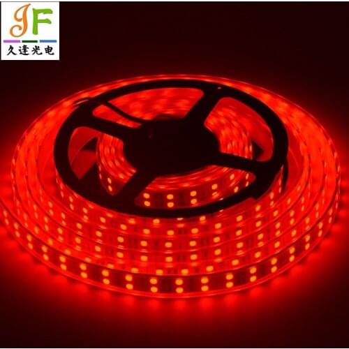 100M 20x5M DC12V 5050 Double Row 5050 LED Strip Red color IP30 IP67 Waterproof in silicon tube 120LEDs/m Flexible White PCB