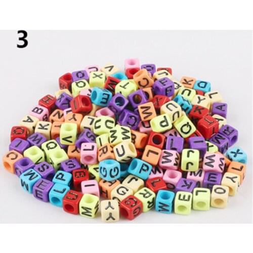 100pc Mixed English Letter Acrylic Beads Flat Squar Alphabet Number Beads for Charms Bracelet Necklace For Jewelry Making DIY