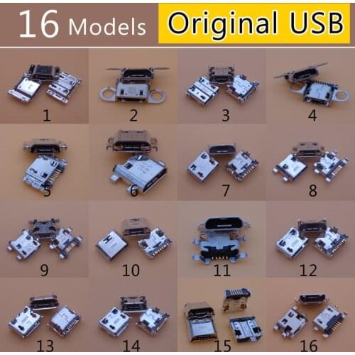 16Models Original Connector 5pin 7pin 5P 7P Micro Usb Port Mini Power Jack For Samsung Lenovo Sony Huawei Mobile Phone Tablet