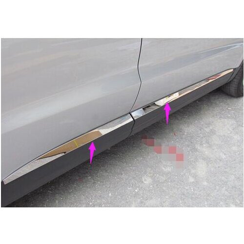 2010-2015 For Volkswagen Tiguan Body Side Door Moldings Cover Trim Stainless Steel