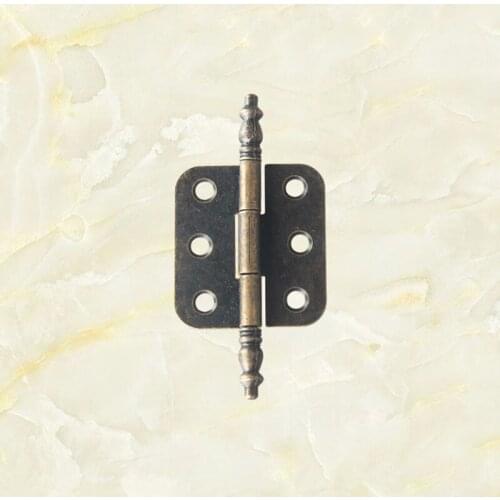 Crown Head Antique 6 Hole Gift Box Hinges Sheet Iron Hinge