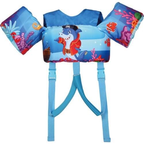 Childrens hand cuff collar with floating-jacket for swimsuit life jacket