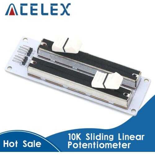 Electronic Building Block 10K Double Row Sliding Linear Potentiometer Module For Arduino Mixer Linear Sliding Resistance