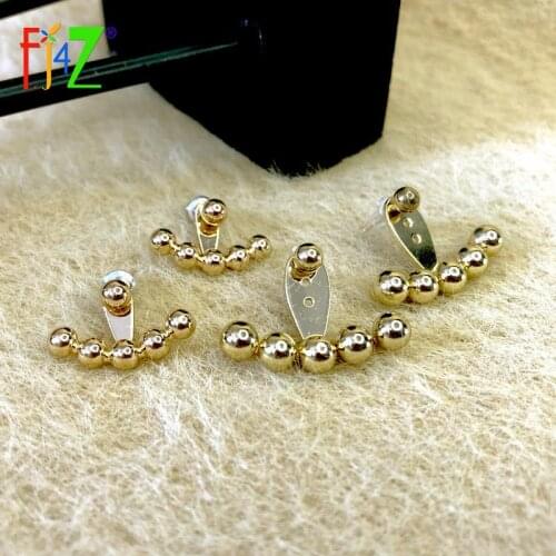 F.J4Z Womens Trend Earrings 2021 Hot Fashion Golden Metal Bead Piercing Earrings Lady Special Gifts серьги 2021 тренд