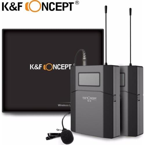 K&F Concept M-8 Wireless Microphone Unidirectional Lavalier Microphone For Canon Nikon Sony DSLR Camera MIC Receiver Microfone