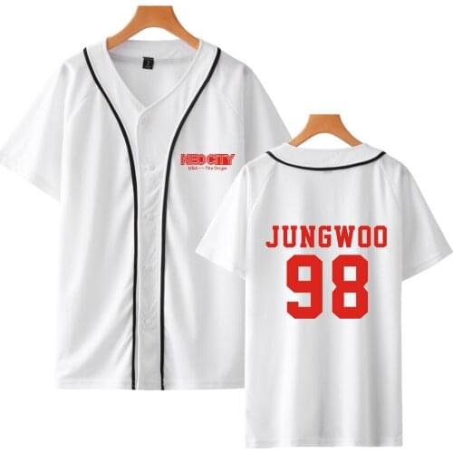 Kpop NCT U 127 Concert Album Baseball T Shirt Women Men Casual Cotton T-shirt Member Name Printed Fans Tshirt Tops Brand Clothes