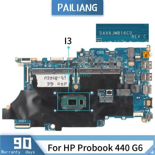 PAILIANG Laptop motherboard For HP Probook 440 G6 Mainboard DAX8JMB16C0 I3 tesed DDR3