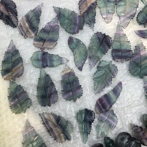 Natural fluorite leaf Amulet Quartz Crystal Healing Crystal Stone Home Decoration wedding GIFT