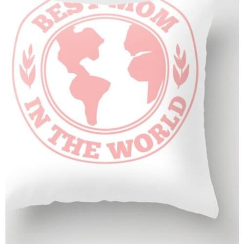 New 45x45cm Mothers Day Cushion Cover Short Plush Throw Pillows Case Sofa Bed Decorative Pillow Cover Funda Cojin Mother Gift
