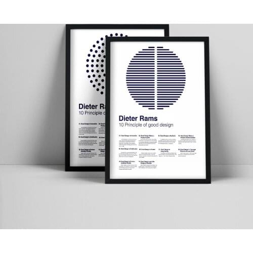 Dieter Rams Poster, 10 principles of good design, Design Quotes, Dieter Rams Print, Braun Poster, Dieter Rams Braun priVintatage