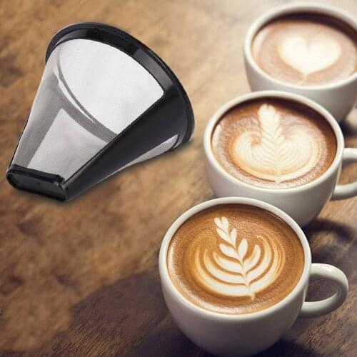 Stainless Steel Coffee Filter Strainers Reusable Coffee Dripper Handmade Coffee Accessories for Home Office SUB Sale