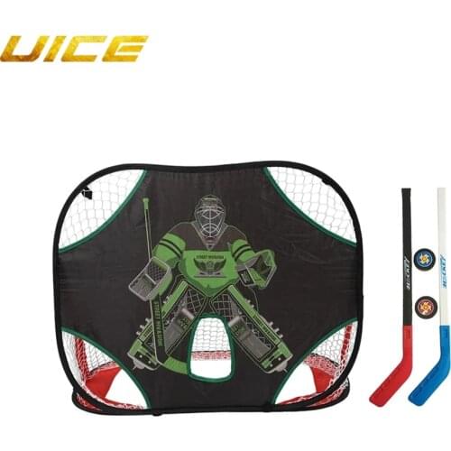 Portable Folding Ice Hockey Gate Set Stable Hockey Oxford Goal With Stick Punk Multifunctional Football Exercise Training Goal
