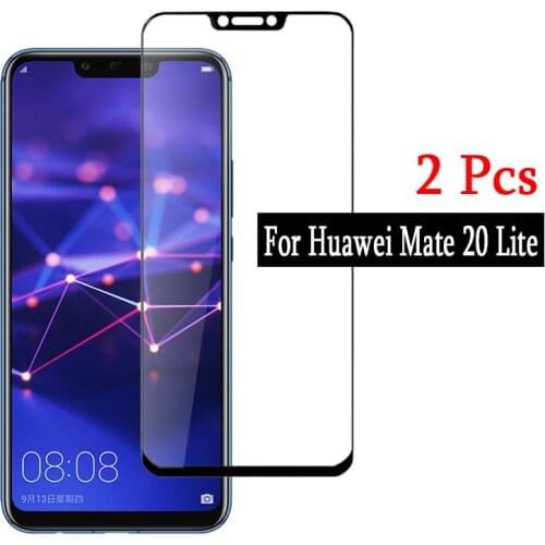2pcs For Huawei Mate 20 Lite Tempered Glass Full Cover Safety Protective Glass For Huawei Mate 20 Mate20 Lite Light Huawey