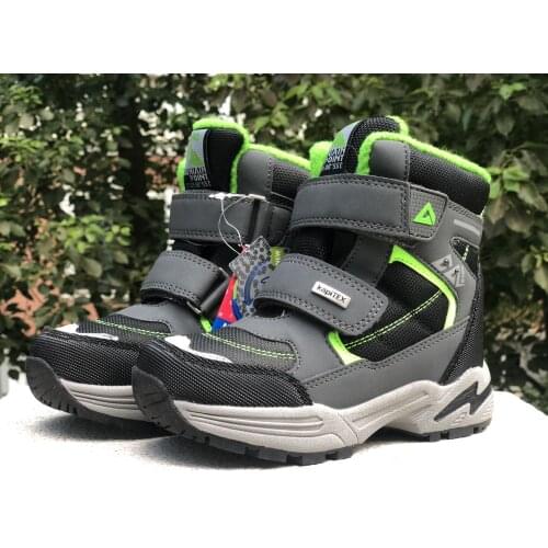 -30 Degrees Baby Boys Snow Boots Winter Non-slip Waterproof Kids Shoes Super Warm Fashion Boots With Wool Size 28-32