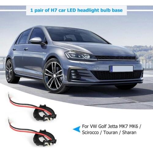 1 Pair H7 LED Headlight Bulb Base Adapters Holders for Vito Golf Jetta MK7