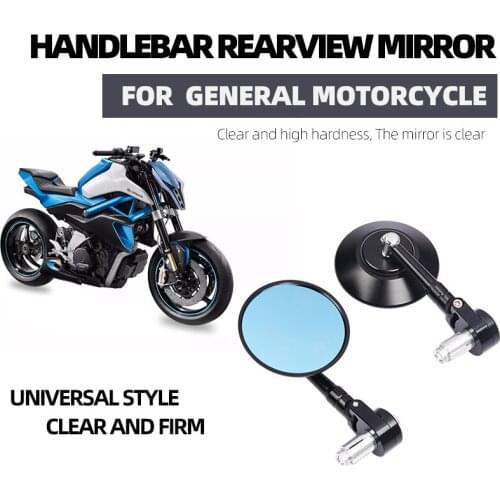 1 Pair Motorcycle Rear View Mirror Round Handlebar End Mirror Rearview Mirror Motorcycle Side Mirror For Universal Motorcycle