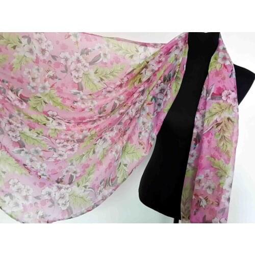10pcs/lot Floral Flowers Print Scarf Shawl Wrap Ladies Gift Accessories Oversize, Free Shipping