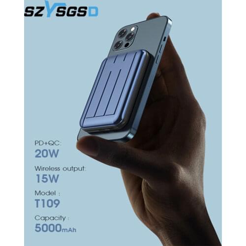 15W Wireless Magnetic Power Bank 5000mAh For Magsafe iPhone 12 Pro Max PD 20W Fast Charging USB Type C Portable Extrenal Battery