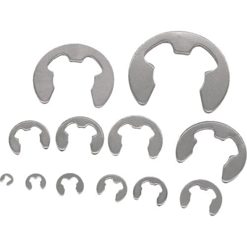 20/50/100PCS E Clips Snap Clip Circlip 2mm to 12mm Retaining External Circlip Stainless Steel