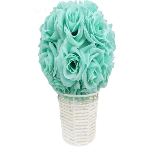 20cm Artificial Silk Rose Pomander Flower Balls Wedding Party Bouquet Home Decoration Ornament Kissing Ball New