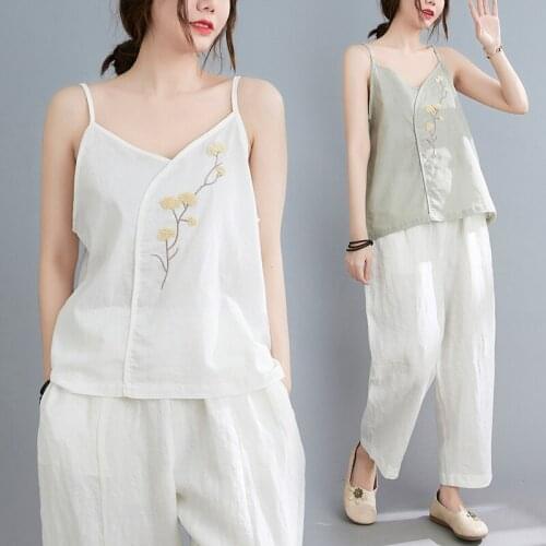 2021 embroidery qipao chinese traditional womens elegant satin v-neck vests sleeveless coat women short qipao china clothes
