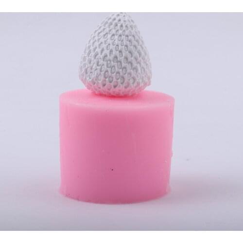 3D Strawberry Shape Silicone Fruit Candle Fondant Mould Chocolate Cake Mold Handmade Soap Mold Cupcake Decoration Tools