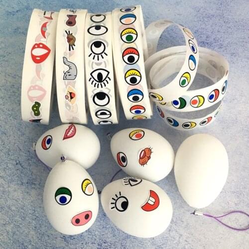 825Pcs 15m Creative Stickers For Children DIY Eyes Adhesive Paper Adhesive Tape Kindergarten Handmade Color Eyeballs