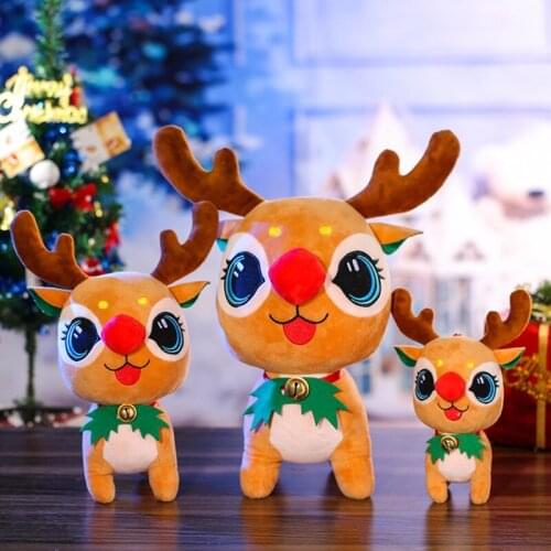 9/13/17’’ Plush Toy Mini Reindeer Lovely Christmas Ornament Miniature Stuffed Toy for House Decoration Hanging Gift Toy