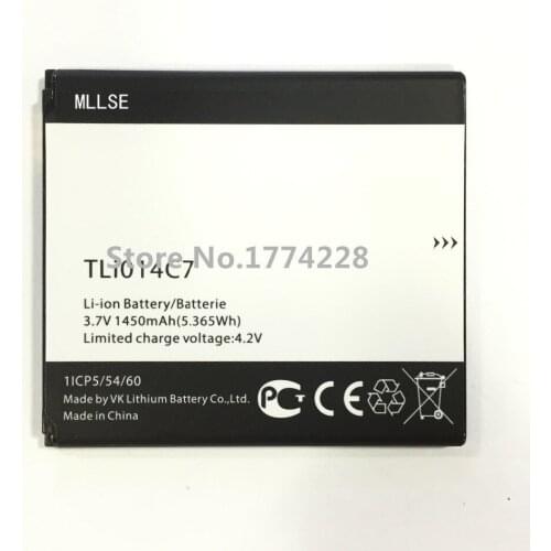 MLLSE 3.7v 1450mAh MLLSE TLi014C7 battery for ALCATEL onetouch Pixi First 4024D 4.0" TLi014C7 1ICP5/54/60 battery