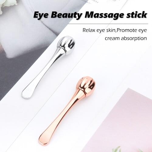 Eye Cream Applicator Pumpkin Shape Anti Wrinkle Eye Massager Stick Facial Mask Mixing Metal Spatula Skin Care Tools For Women
