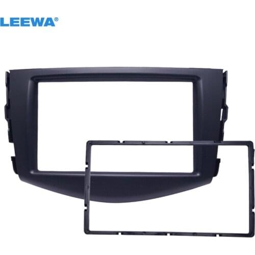 LEEWA Car Fascias Stereo Radio Audio Panel Frame Dash Mount Trim Kit For Toyota RAV4 2006-2012 Adapter #CA1738