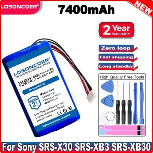 LOSONCOER 7400mAh ID659 Battery For Sony SRS-X30, SRS-XB3, SRS-XB30 ID770 JD770B For Marshall SRS-XB40 SRS-XB41 Battery