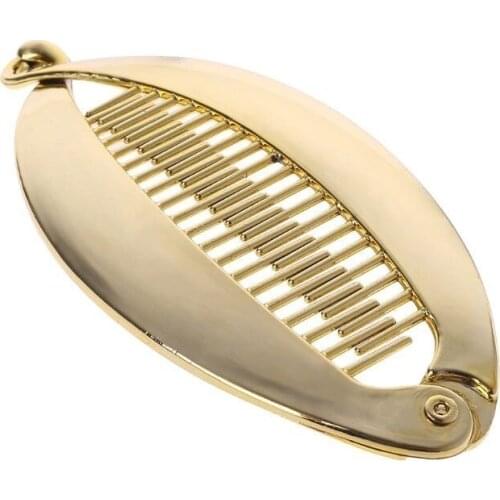 2Pc/set 14cm Fashion Plastic Came Clamp DIY Craft Fishtail Banana Hair Clips Gold and Silver Hairpins Hair Claws