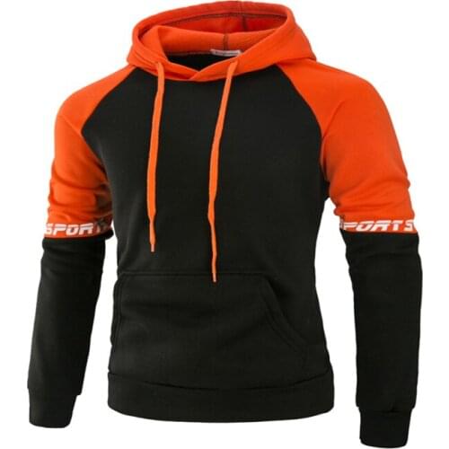 2018 New Hot Mens Pullover Long Sleeve Casual Hooded Jacket Fitness Sweatshirt Mens Brand Fashion Stitching Turtleneck Hoodie