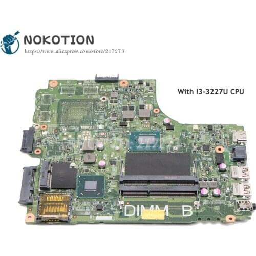 NOKOTION CN-07TT7V 07TT7V For DELL Inspiron 2421 3421 5421 Laptop Motherboard I3-3227U 12204-1 DNE40-CR PWB 5J8Y MAIN BOARD