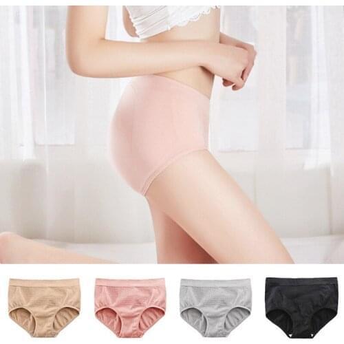 Peach hip mid-waist triangle warm cotton Solid Color palace panties Japanese honeycomb panties warm palace package hip seamless